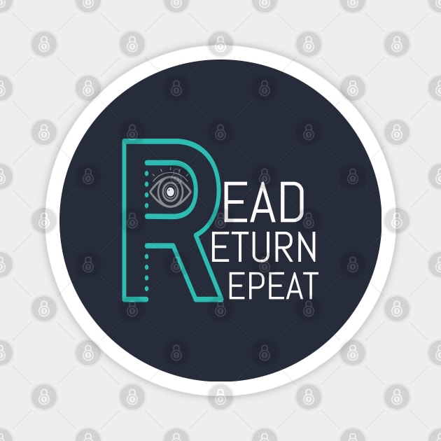 Librarian - read return repeat Magnet by JunThara